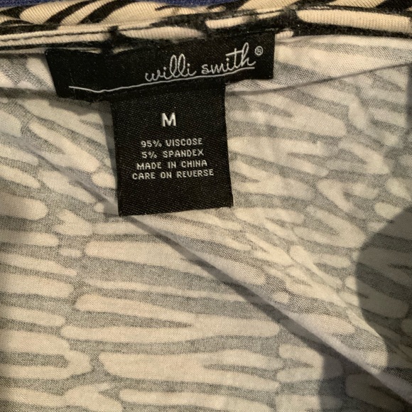 Tank top cowl neckline short sleeve tan and black - Picture 4 of 4